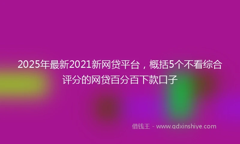 2025年最新2021新网贷平台，概括5个不看综合评分的网贷百分百下款口子