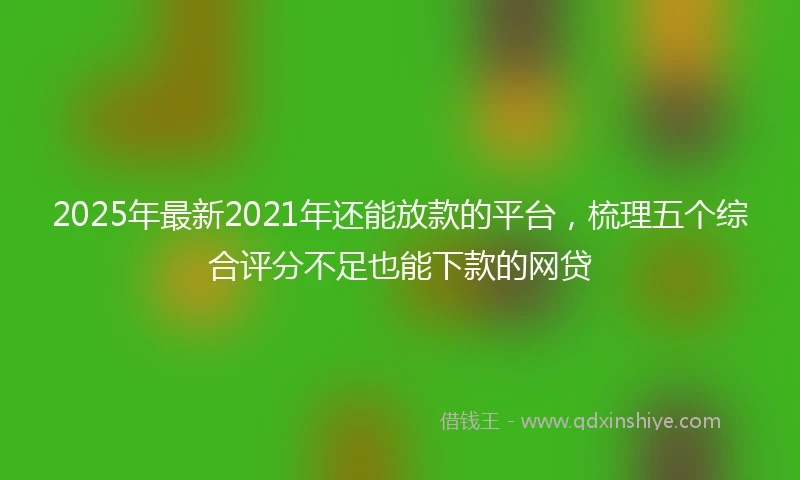 2025年最新2021年还能放款的平台，梳理五个综合评分不足也能下款的网贷