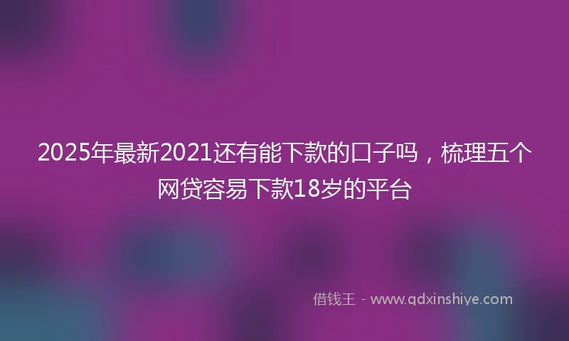 2025年最新2021还有能下款的口子吗，梳理五个网贷容易下款18岁的平台