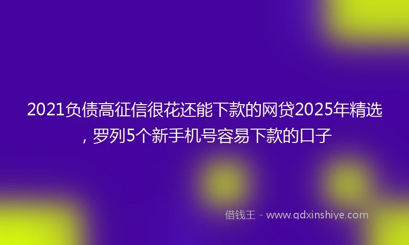 2021负债高征信很花还能下款的网贷2025年精选，罗列5个新手机号容易下款的口子