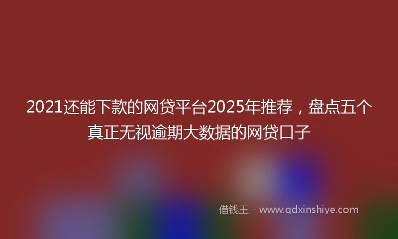 2021还能下款的网贷平台2025年推荐，盘点五个真正无视逾期大数据的网贷口子