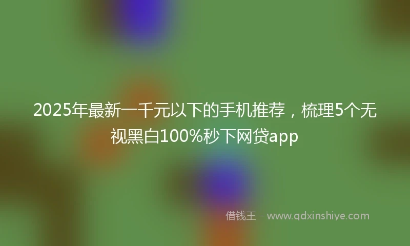 2025年最新一千元以下的手机推荐，梳理5个无视黑白100%秒下网贷app