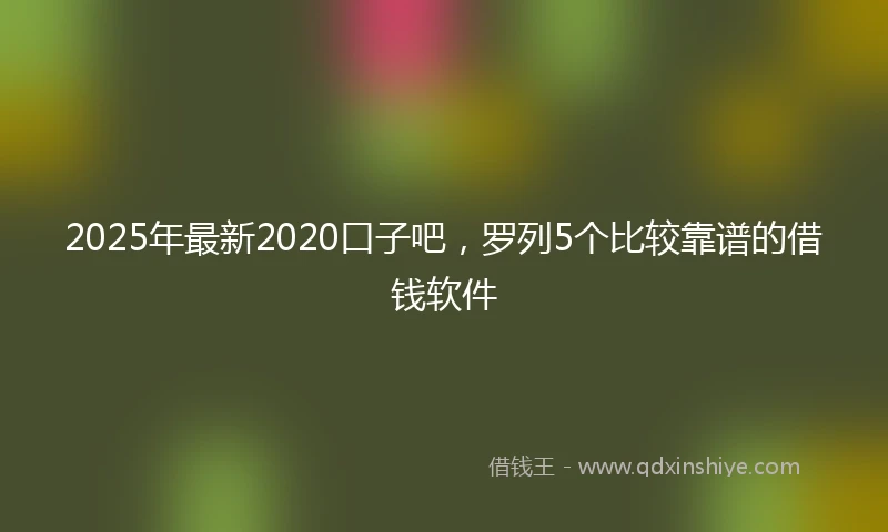 2025年最新2020口子吧，罗列5个比较靠谱的借钱软件