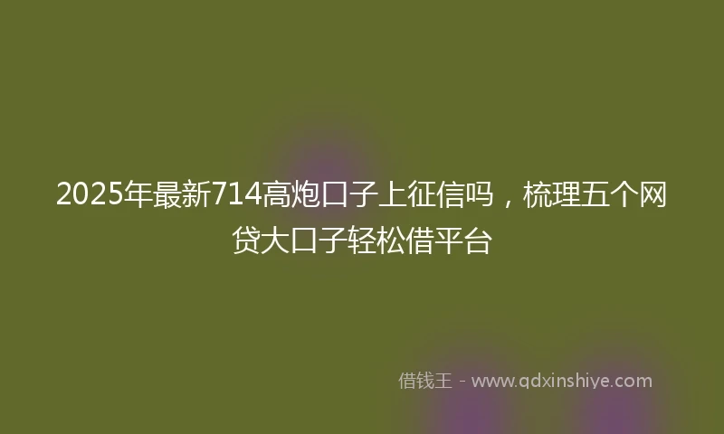 2025年最新714高炮口子上征信吗，梳理五个网贷大口子轻松借平台