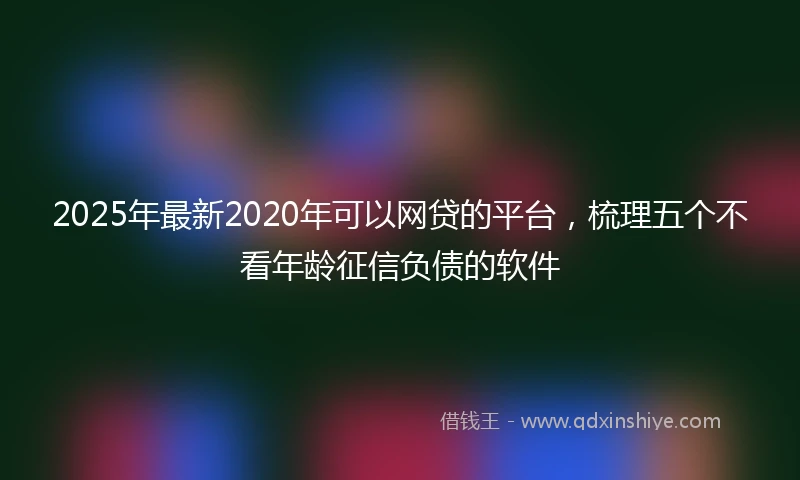 2025年最新2020年可以网贷的平台，梳理五个不看年龄征信负债的软件