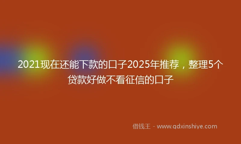 2021现在还能下款的口子2025年推荐，整理5个贷款好做不看征信的口子
