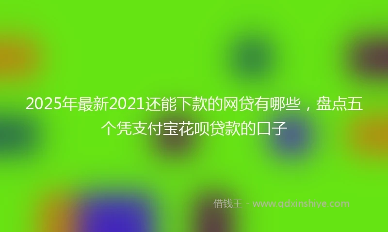 2025年最新2021还能下款的网贷有哪些，盘点五个凭支付宝花呗贷款的口子