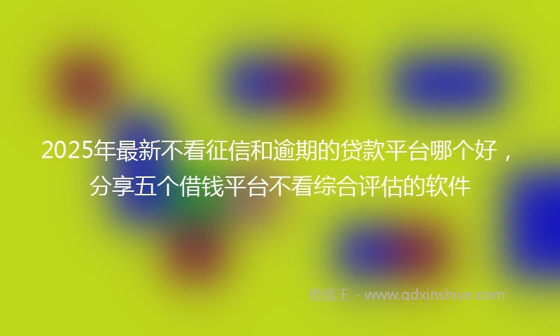 2025年最新不看征信和逾期的贷款平台哪个好，分享五个借钱平台不看综合评估的软件