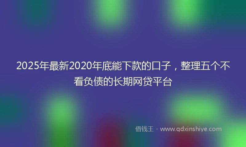 2025年最新2020年底能下款的口子，整理五个不看负债的长期网贷平台