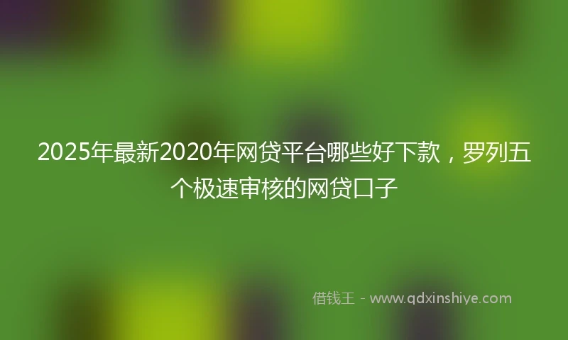 2025年最新2020年网贷平台哪些好下款，罗列五个极速审核的网贷口子