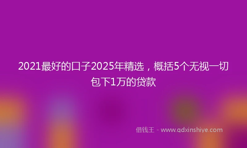 2021最好的口子2025年精选，概括5个无视一切包下1万的贷款