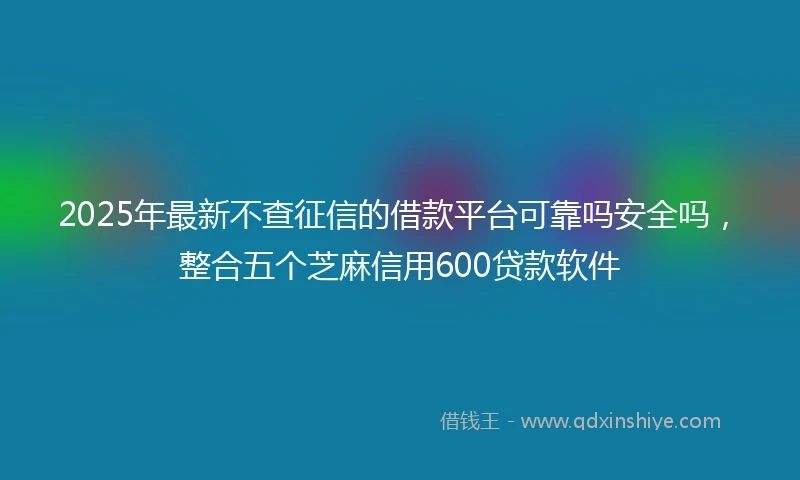 2025年最新不查征信的借款平台可靠吗安全吗，整合五个芝麻信用600贷款软件
