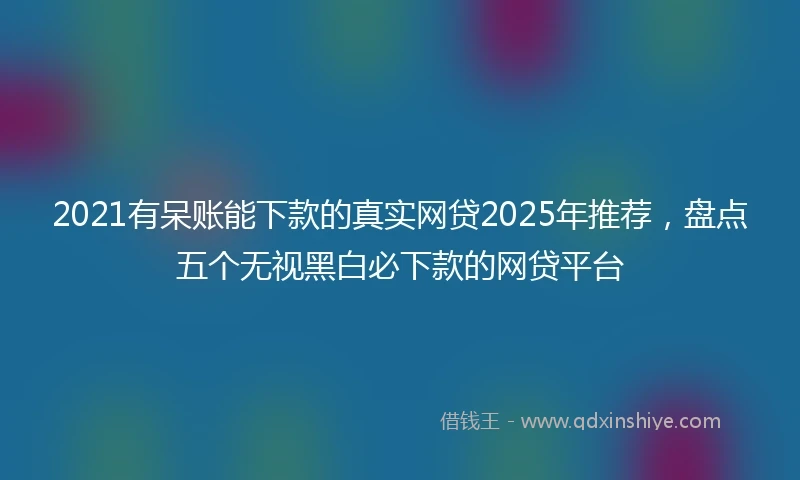 2021有呆账能下款的真实网贷2025年推荐，盘点五个无视黑白必下款的网贷平台