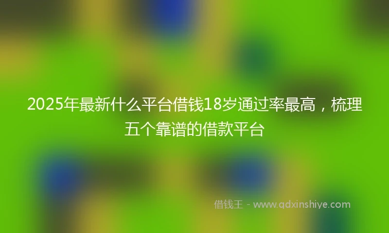 2025年最新什么平台借钱18岁通过率最高，梳理五个靠谱的借款平台