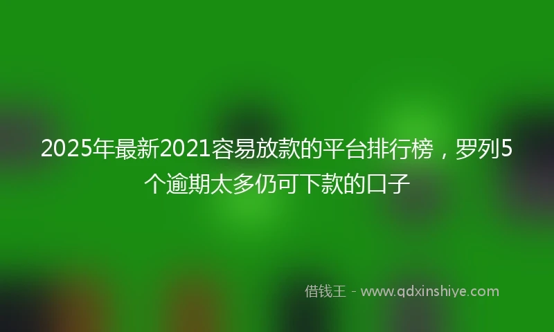 2025年最新2021容易放款的平台排行榜，罗列5个逾期太多仍可下款的口子