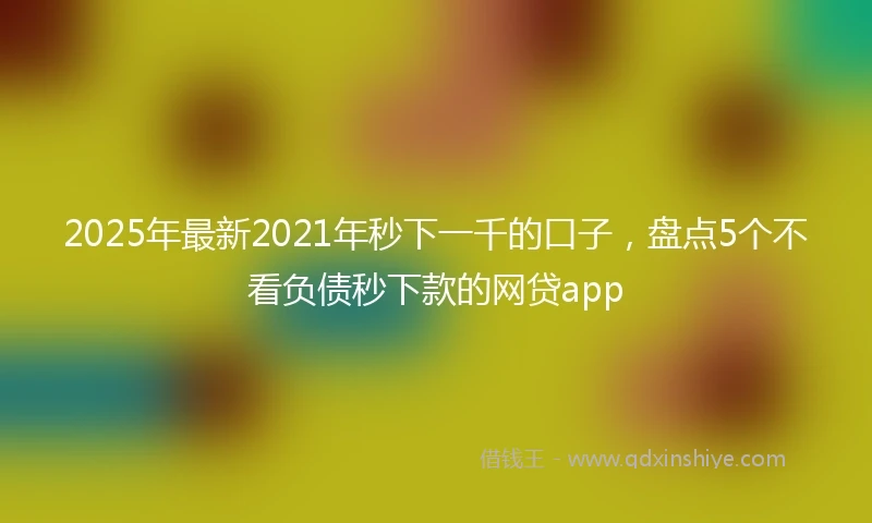 2025年最新2021年秒下一千的口子，盘点5个不看负债秒下款的网贷app