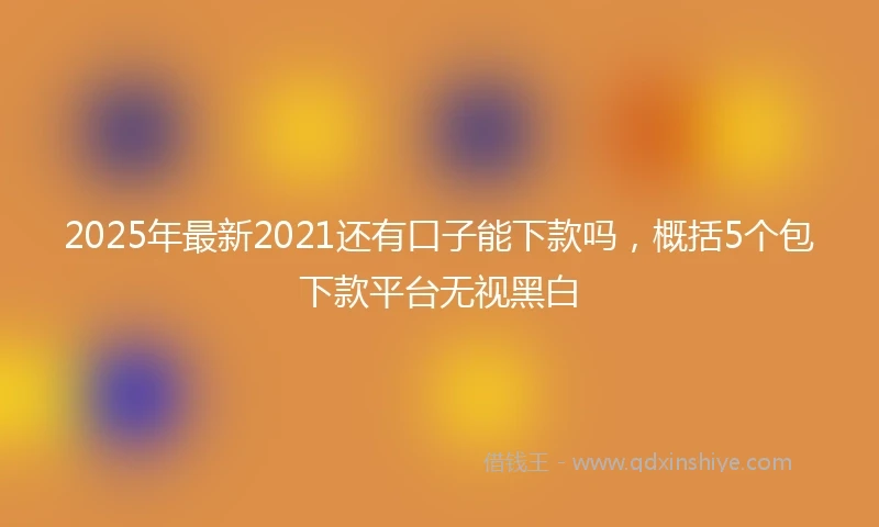 2025年最新2021还有口子能下款吗，概括5个包下款平台无视黑白