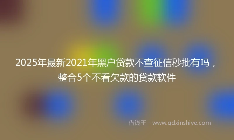2025年最新2021年黑户贷款不查征信秒批有吗，整合5个不看欠款的贷款软件