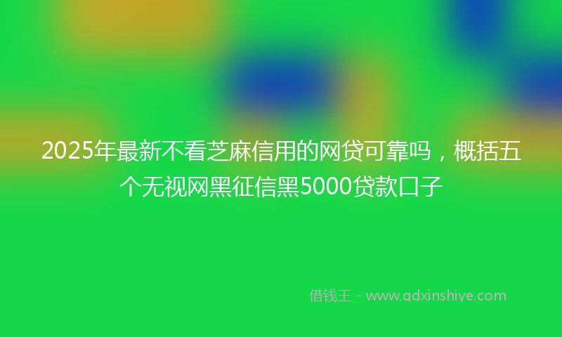2025年最新不看芝麻信用的网贷可靠吗，概括五个无视网黑征信黑5000贷款口子