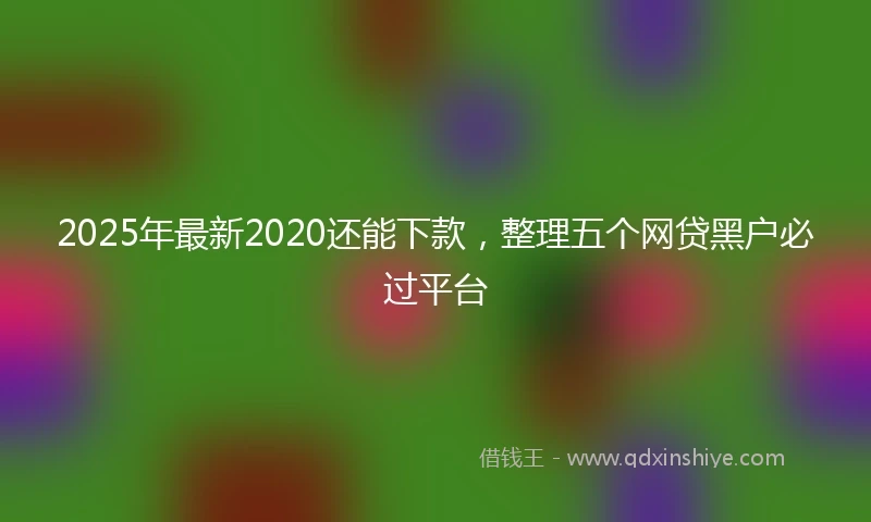 2025年最新2020还能下款，整理五个网贷黑户必过平台