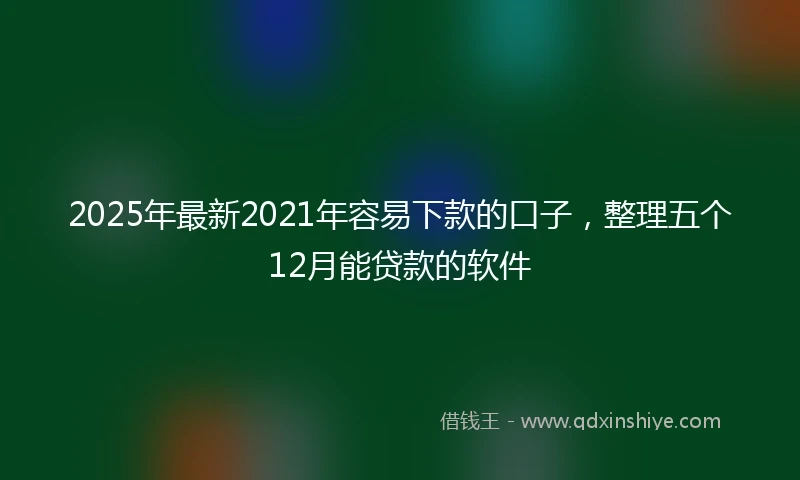 2025年最新2021年容易下款的口子，整理五个12月能贷款的软件