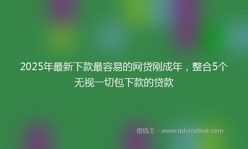 2025年最新下款最容易的网贷刚成年，整合5个无视一切包下款的贷款