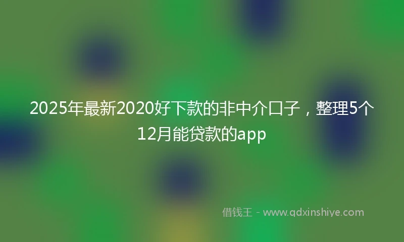 2025年最新2020好下款的非中介口子，整理5个12月能贷款的app