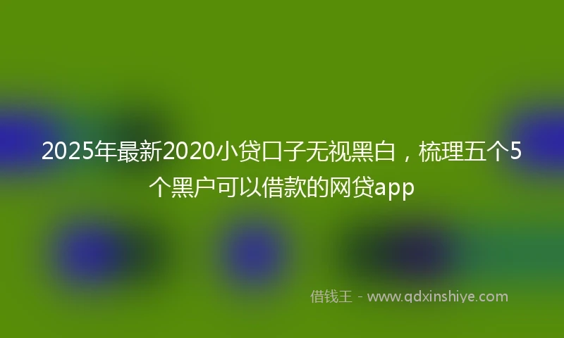 2025年最新2020小贷口子无视黑白，梳理五个5个黑户可以借款的网贷app