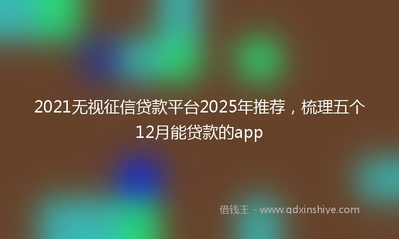 2021无视征信贷款平台2025年推荐，梳理五个12月能贷款的app