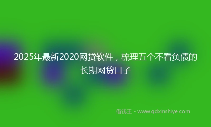 2025年最新2020网贷软件，梳理五个不看负债的长期网贷口子