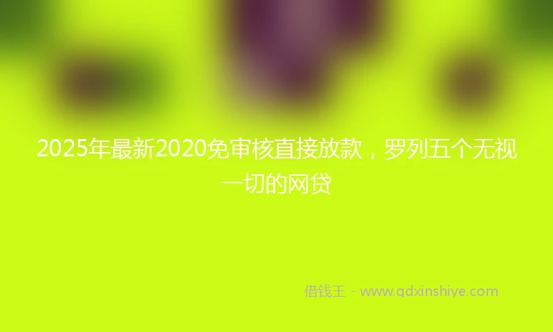 2025年最新2020免审核直接放款，罗列五个无视一切的网贷