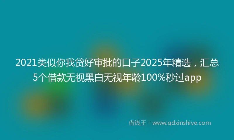2021类似你我贷好审批的口子2025年精选，汇总5个借款无视黑白无视年龄100%秒过app