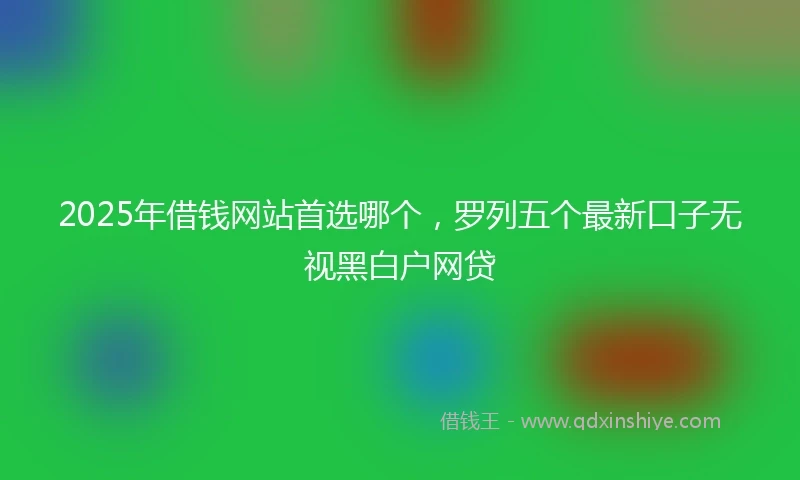 2025年借钱网站首选哪个，罗列五个最新口子无视黑白户网贷