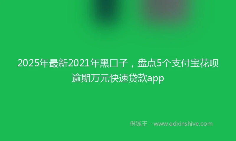 2025年最新2021年黑口子，盘点5个支付宝花呗逾期万元快速贷款app