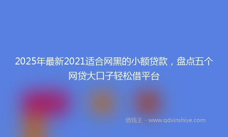 2025年最新2021适合网黑的小额贷款，盘点五个网贷大口子轻松借平台