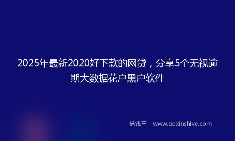 2025年最新2020好下款的网贷，分享5个无视逾期大数据花户黑户软件