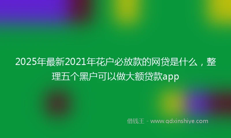 2025年最新2021年花户必放款的网贷是什么，整理五个黑户可以做大额贷款app