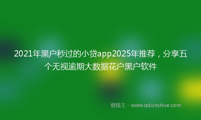 2021年黑户秒过的小贷app2025年推荐，分享五个无视逾期大数据花户黑户软件