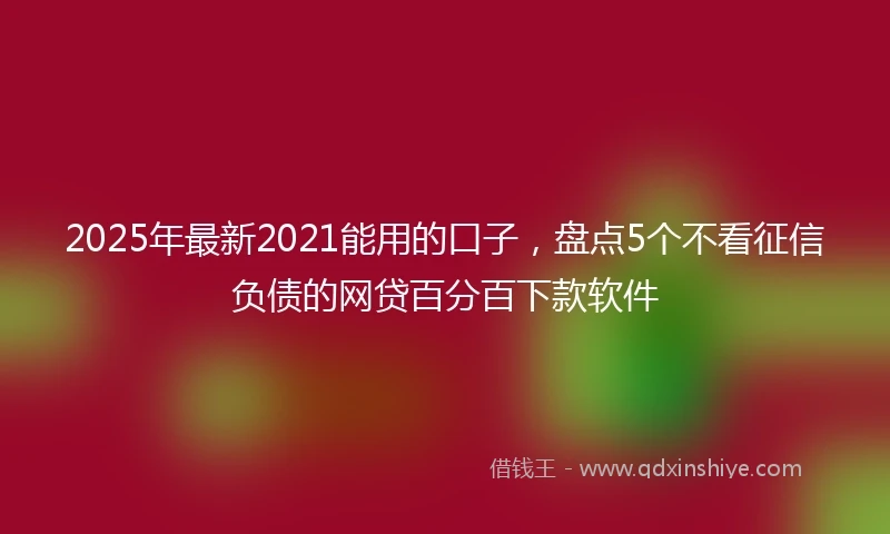 2025年最新2021能用的口子，盘点5个不看征信负债的网贷百分百下款软件