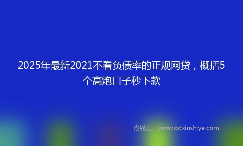 2025年最新2021不看负债率的正规网贷，概括5个高炮口子秒下款