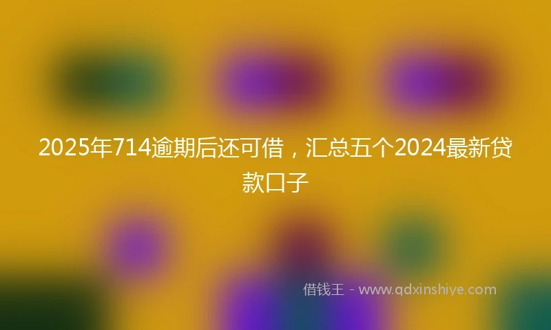 2025年714逾期后还可借，汇总五个2024最新贷款口子