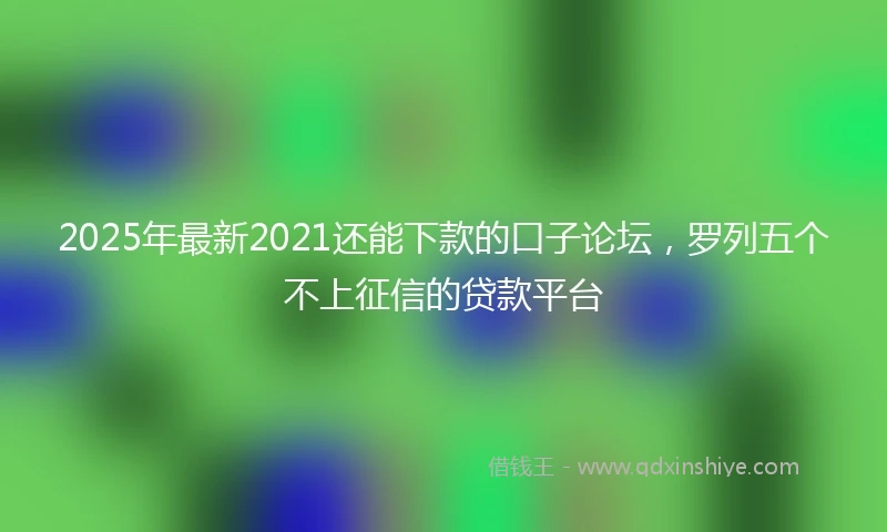 2025年最新2021还能下款的口子论坛，罗列五个不上征信的贷款平台