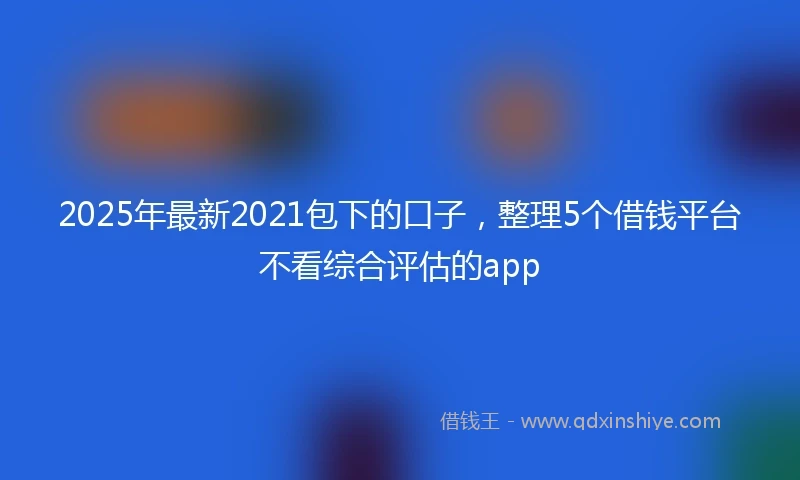 2025年最新2021包下的口子，整理5个借钱平台不看综合评估的app