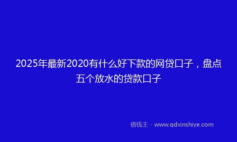 2025年最新2020有什么好下款的网贷口子，盘点五个放水的贷款口子