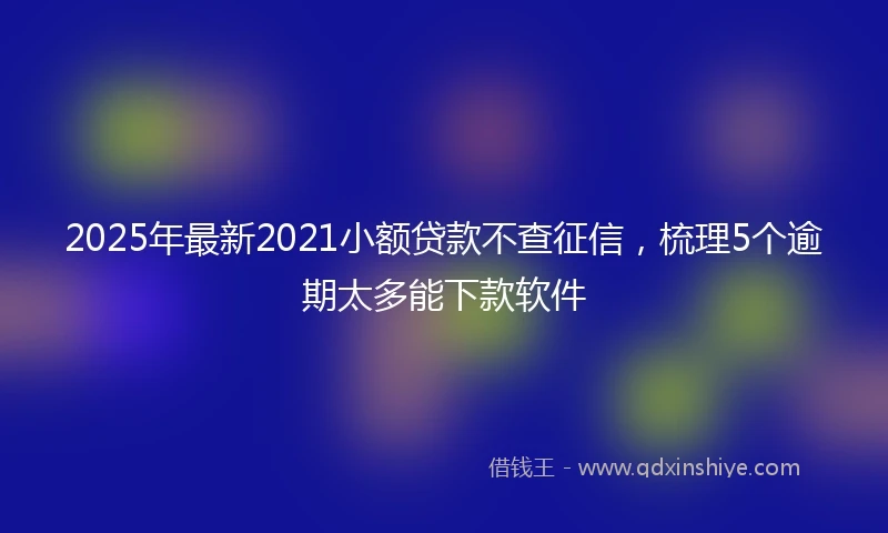 2025年最新2021小额贷款不查征信，梳理5个逾期太多能下款软件