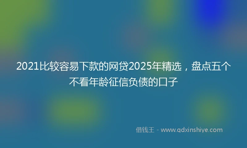 2021比较容易下款的网贷2025年精选，盘点五个不看年龄征信负债的口子