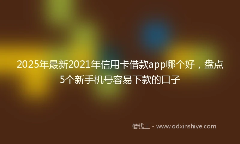 2025年最新2021年信用卡借款app哪个好，盘点5个新手机号容易下款的口子
