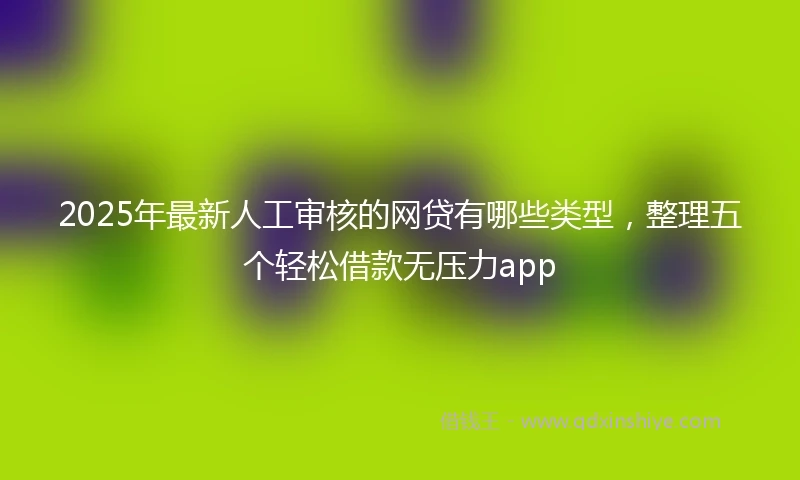 2025年最新人工审核的网贷有哪些类型，整理五个轻松借款无压力app
