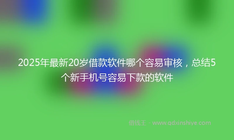 2025年最新20岁借款软件哪个容易审核，总结5个新手机号容易下款的软件