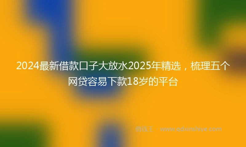2024最新借款口子大放水2025年精选，梳理五个网贷容易下款18岁的平台